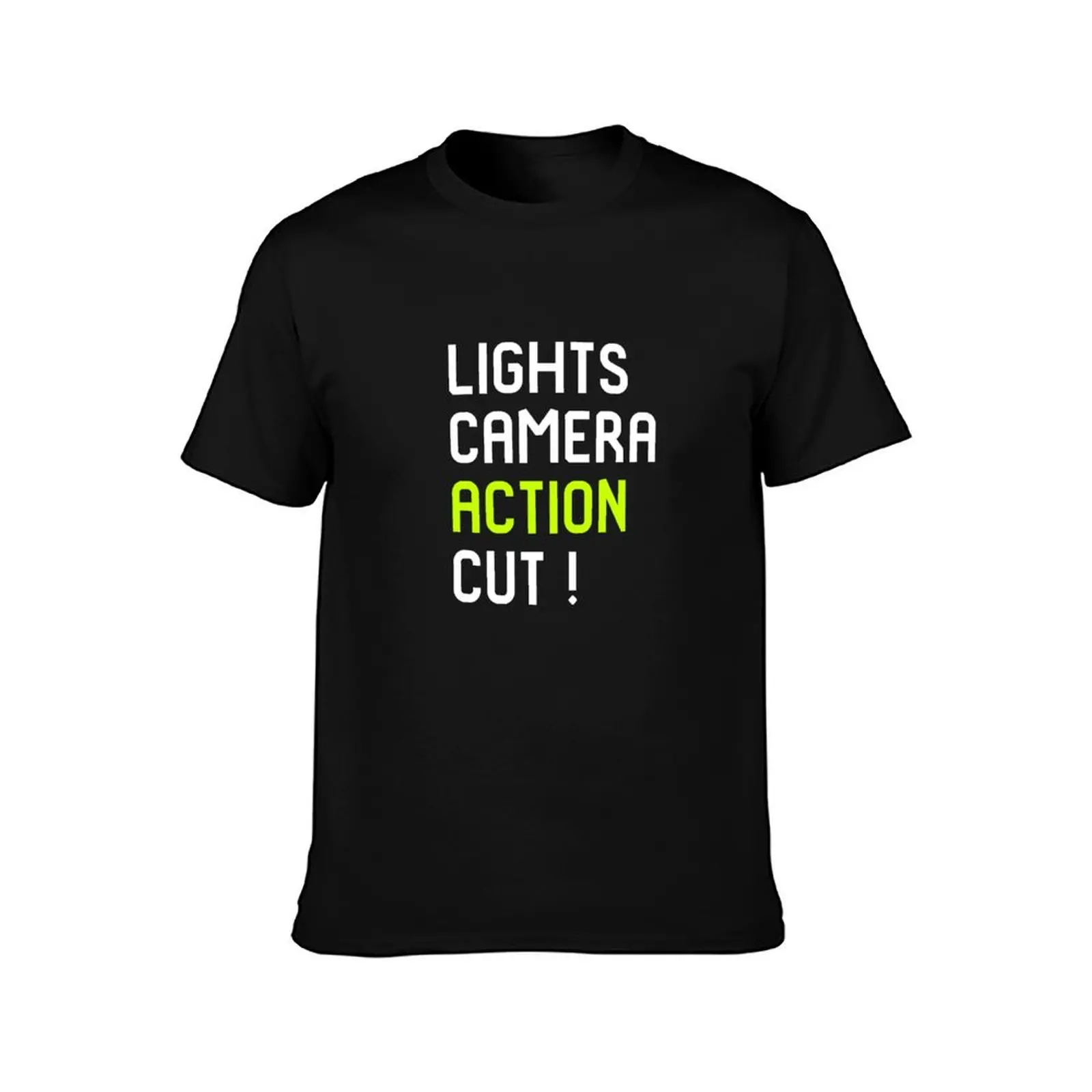 Lights Cut Camera Action Director Film School T-Shirt graphics tees graphic shirts outfits for men