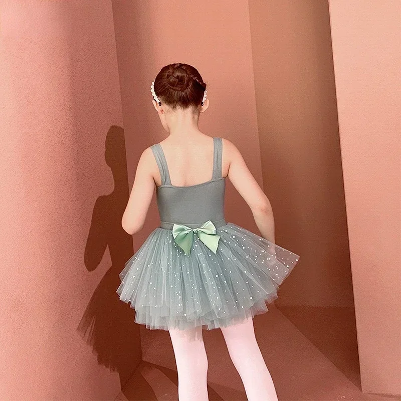 Jupe Tutu brillante, Costumes de ballerine, robe de Ballet pour filles, vêtements d'entraînement de Ballet, justaucorps de gymnastique, vêtements de danse, été