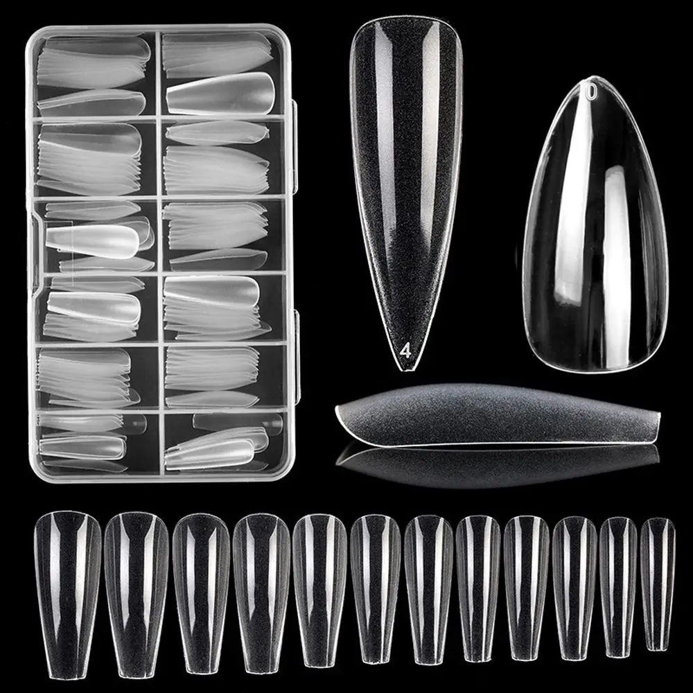 Press On DIY Nail Capsule with Storage Case Fake Nail Extension Long Artificial Nails Full Cover Nail Tips False Nails