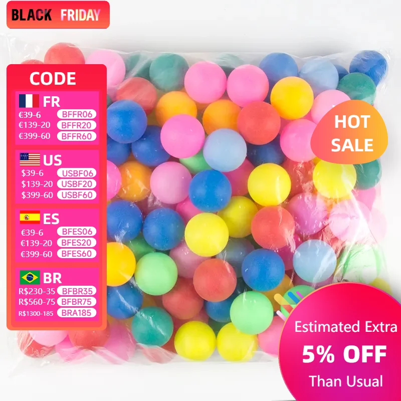 30pcs Colored Ping Pong Balls 40mm Entertainment Table Tennis Ball Mixed Colors for Lottery Game Outdoor Activity Supplies