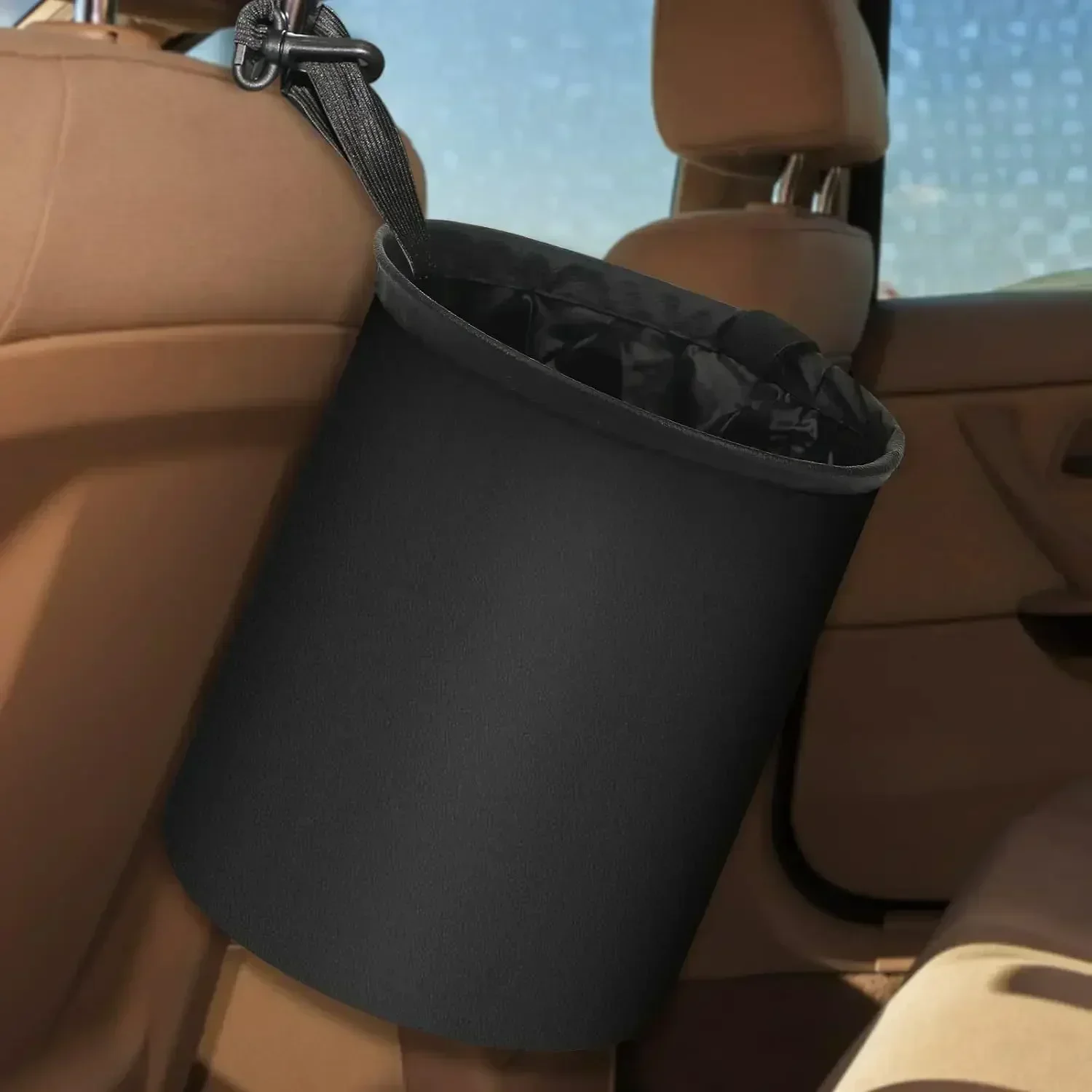 

Folding Garbage Can, Double Layer Foldable Waterproof Trash Can for Car - 100% Leak-Proof Organizer, Multifunctional Trash Bin