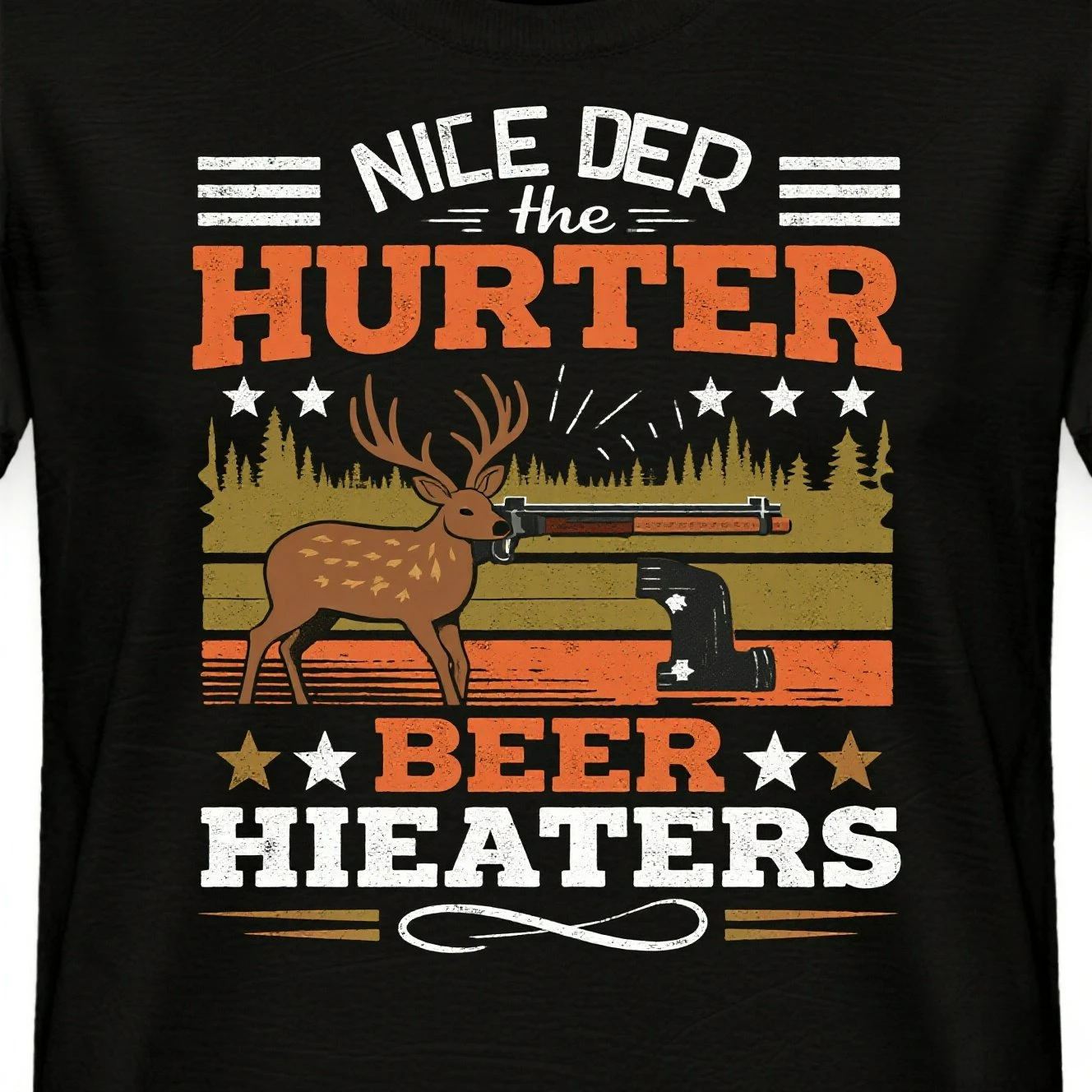 

Funny Hunting Rifle Sight Hunting Deer Beer Hunter T-Shirt 100% Cotton O-Neck Summer Short Sleeve Casual Mens T-shirt Size S-3XL