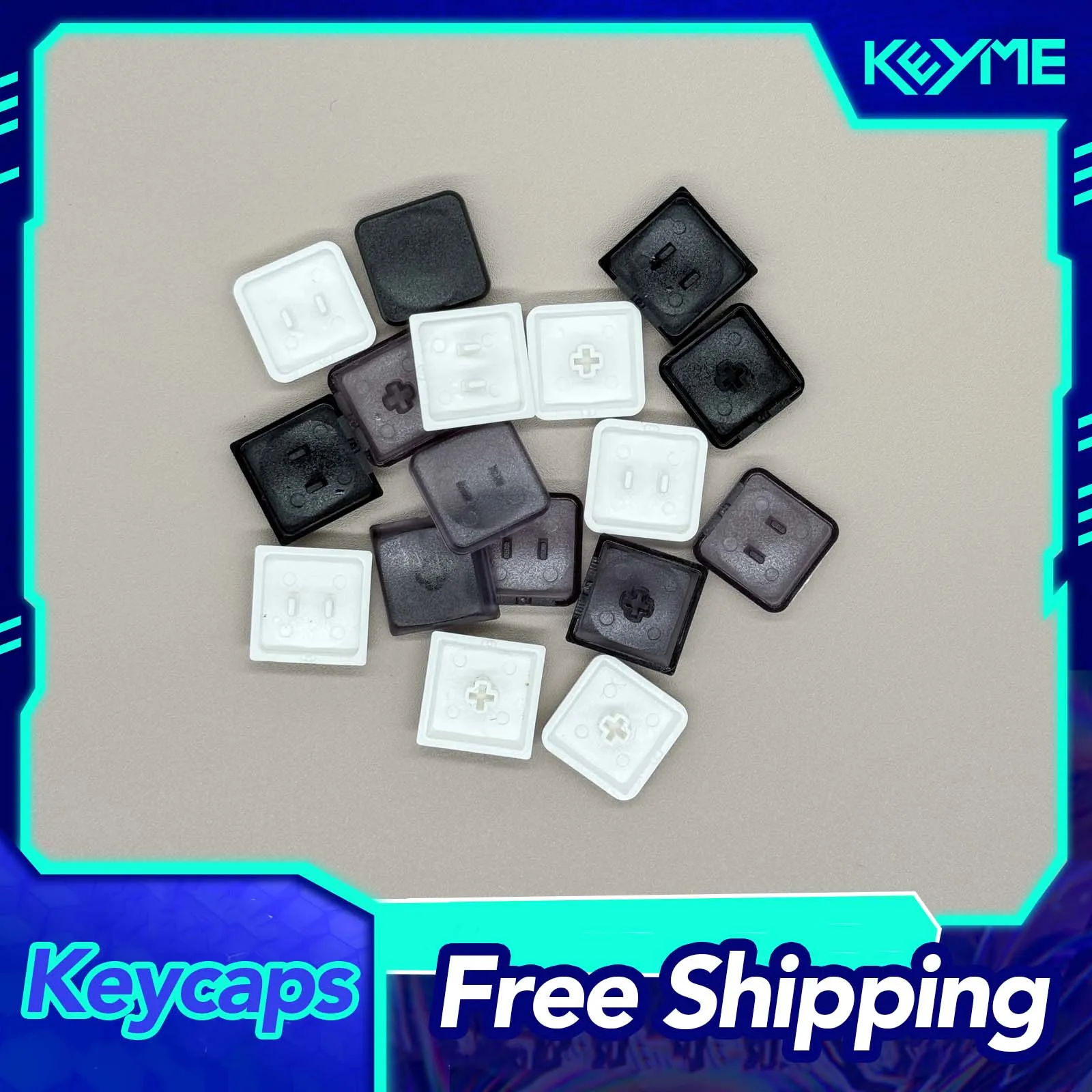 

Колпачки для механической клавиатуры Kailh Choc MX Low Profile без надписей, Choc V1/V2, полупрозрачные, белые, черные, низкопрофильные, кастомные