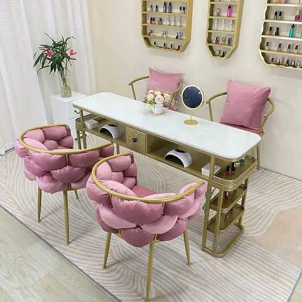 Commercial Exquisite Nail Table Nail Salon Slim Designer Manicure Table Technician Dust Collector Manicura Mesa Furniture MQ50NT