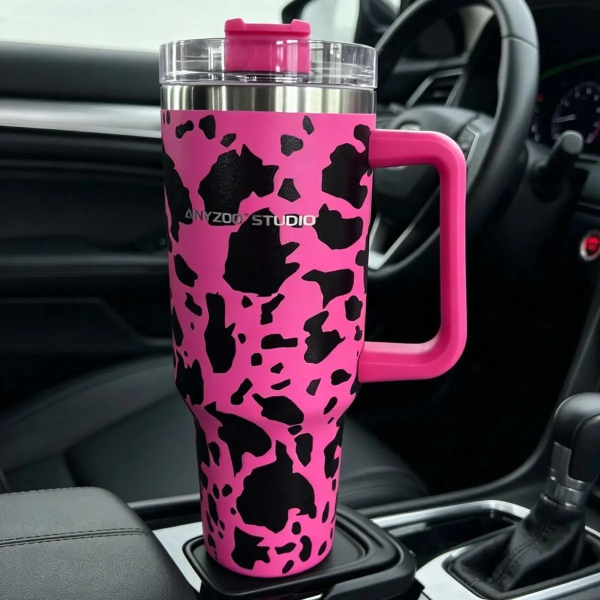 2026 New Cup 304 Stainless Fashion Steel Double Wall Handle Car Cup Insulated Tumbler Beer Mug Drop Proof