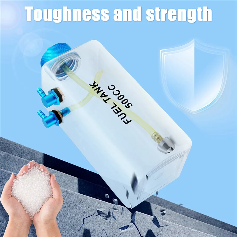Excellent-Fuel Tank Petrol Transparent Plastic Bottle CNC For RC Gas And Nitro Airplane