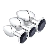 S/M/L Size Anal Plug Sex Toys Round Shaped Metal Stainless With Crystal Jewelry Smooth Steel Butt Small Tail Female/Male Dildo - Image 5