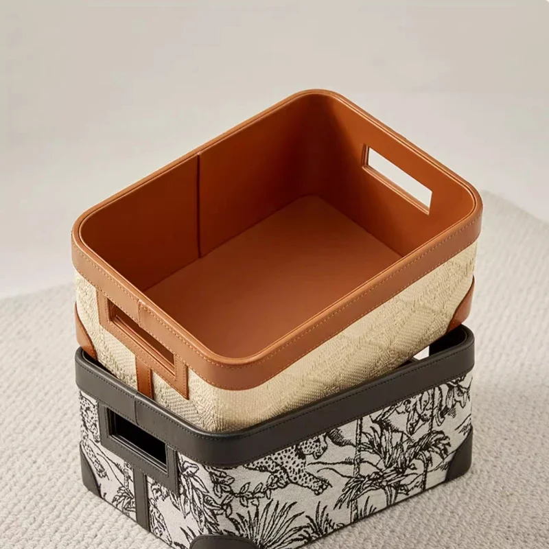 

Корзина для хранения французских стран, винтажный органайзер с несколькими отделениями для туалетных принадлежностей, тканая корзина с ручками для ванной комнаты