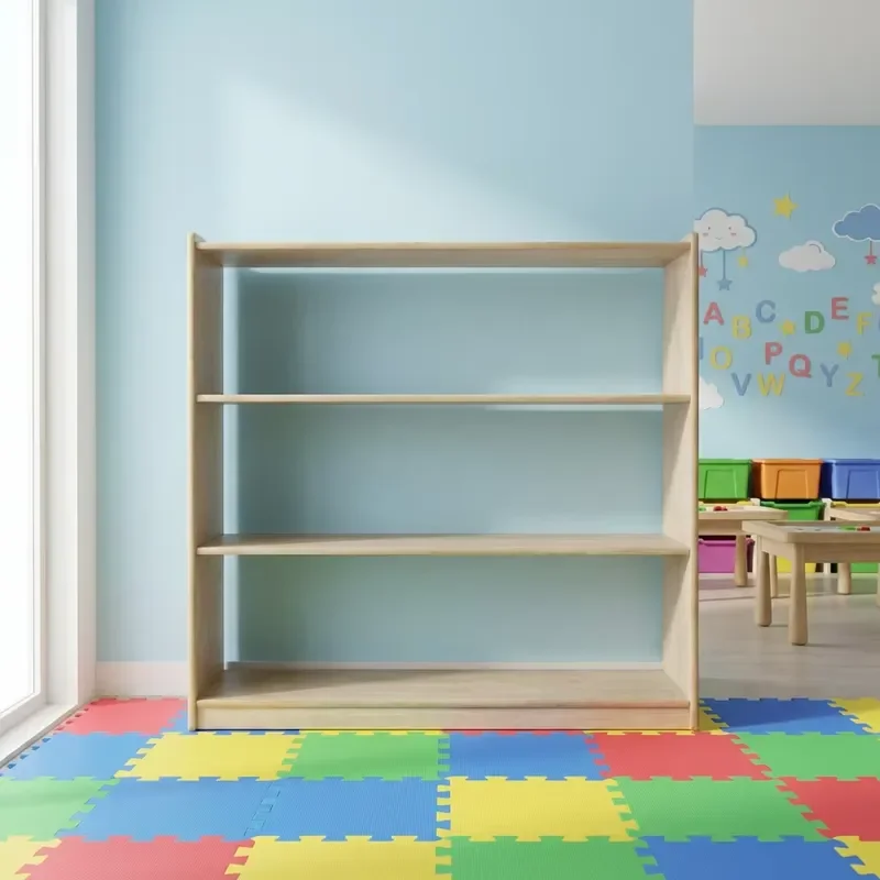 Wooden Kids Bookshelf Storage Rack Cabinet for Kindergarten Toys Children Furniture Set Home Organization Bookcase Stand