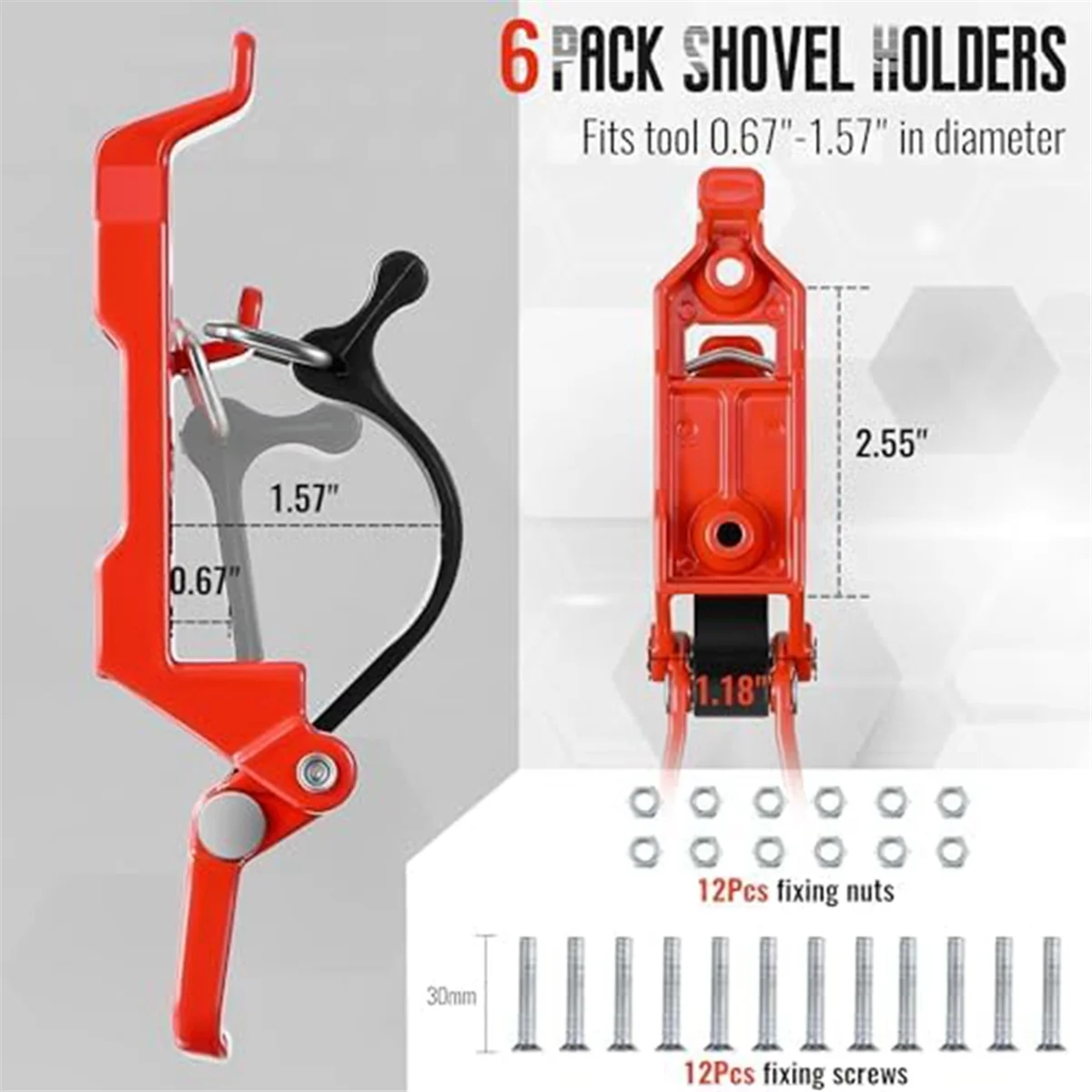 

B44C Держатель лопаты для багажника на крышу автомобиля, комплект держателей оси, багажник на крышу, автомобильные аксессуары для грузовика, лодки, военное оборудование и инструменты