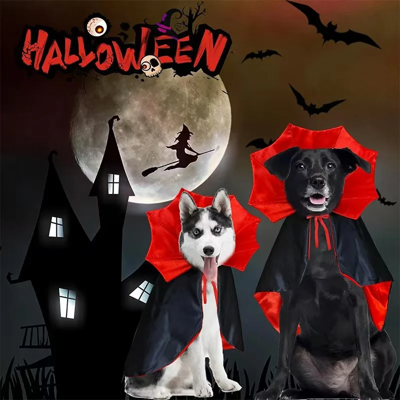 

Pet Halloween Costume Vampire Cat Dog Costume Atmosphere Magic Witch Cloak Funny Cat Dog Cloak Cat Clothes Cat Supplies