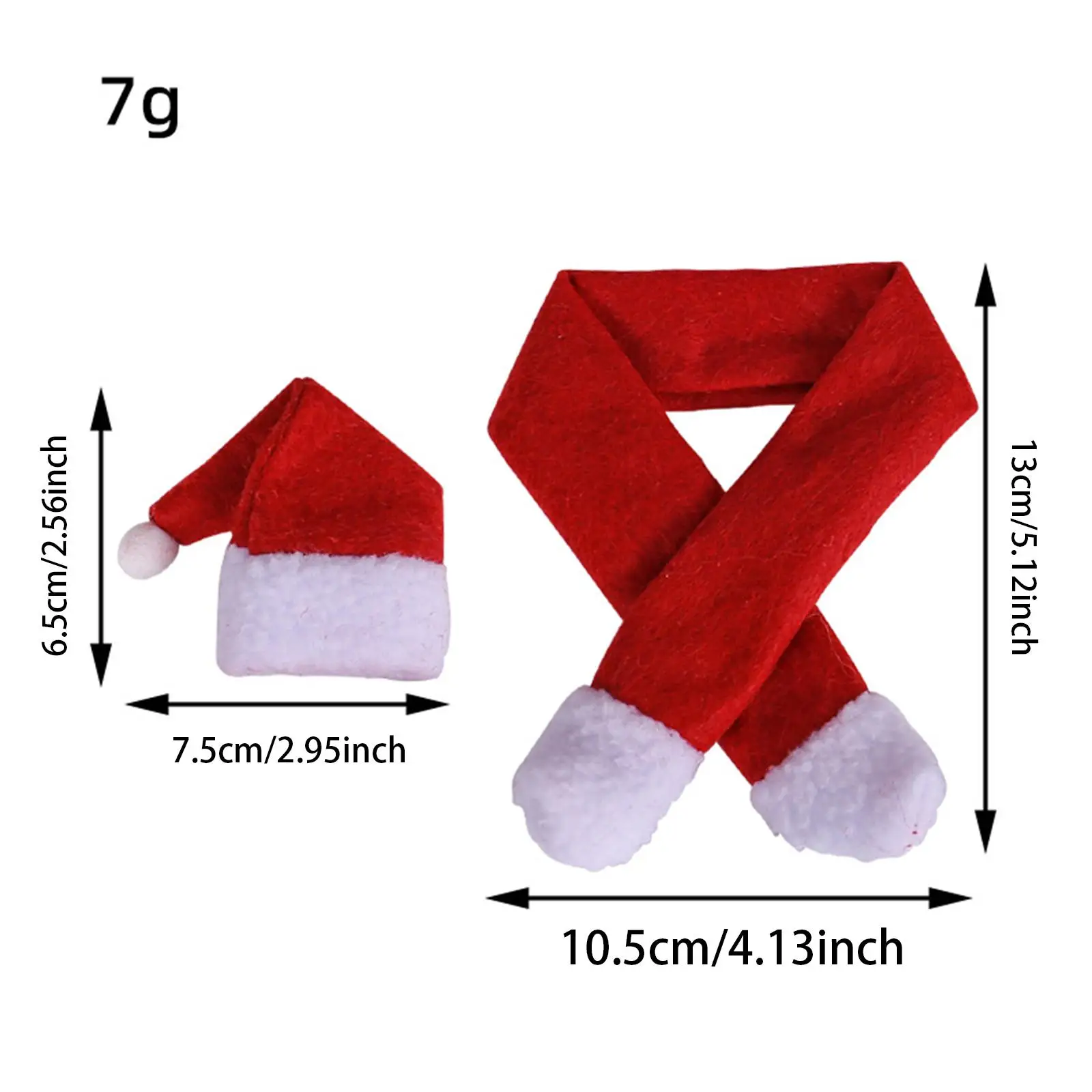 Christmas Wine Bottle Cover Set Red Color Multifunctional Mini Xmas Scarf