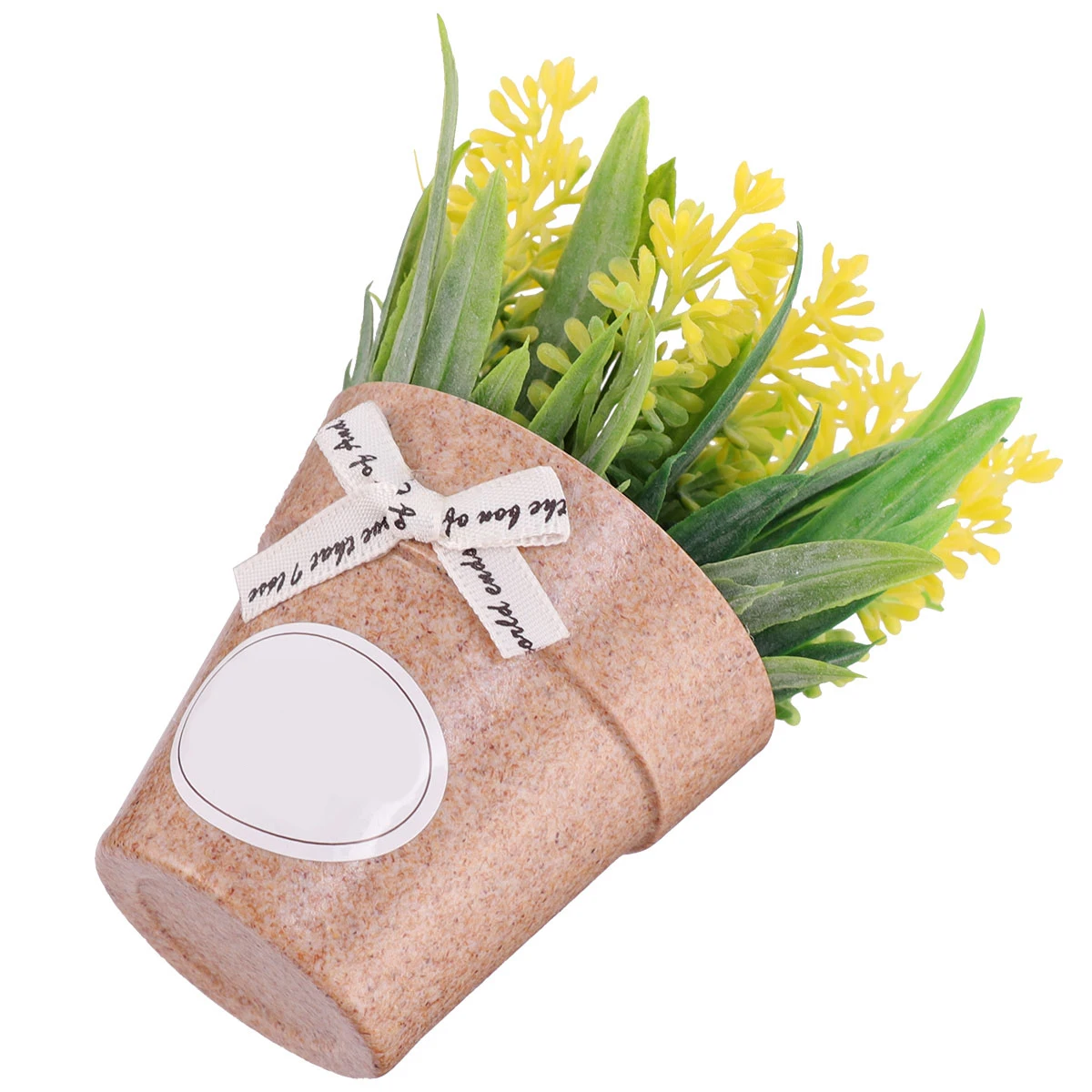 1 Pieza de Bonsái Artificial de Albahaca, Planta de Simulación, Adorno de Albahaca en Maceta Falsa, Decoración de Escritorio para Oficina, Hogar, Escuela, Coche, Interior y Exterior