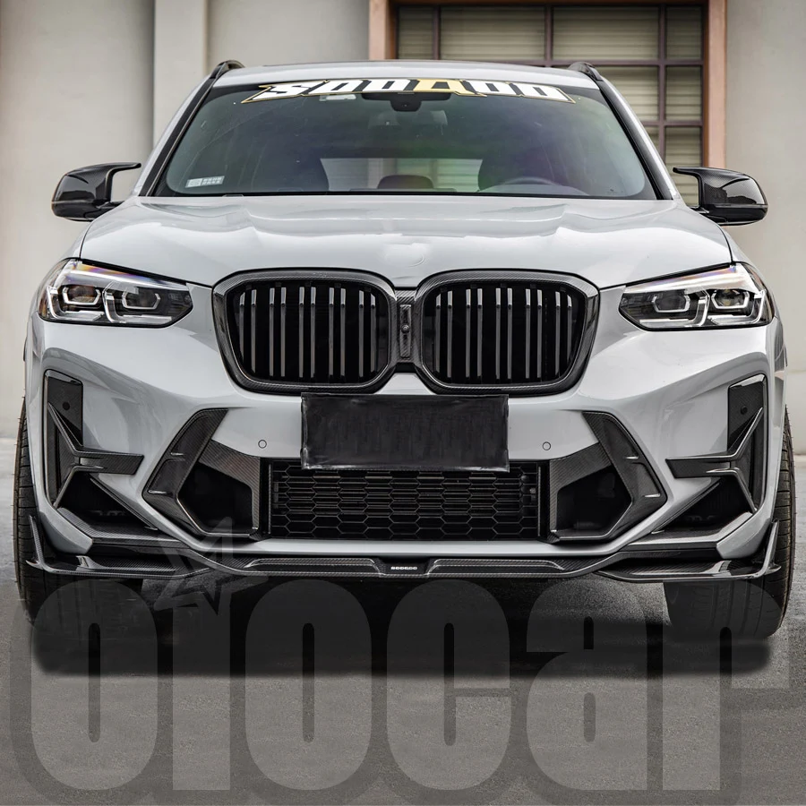 

oiomotors SQ Style Dry Carbon Front Bumper Air inlt Cover Trims for BMW F97 LCI X3M,F98 LCI X4M