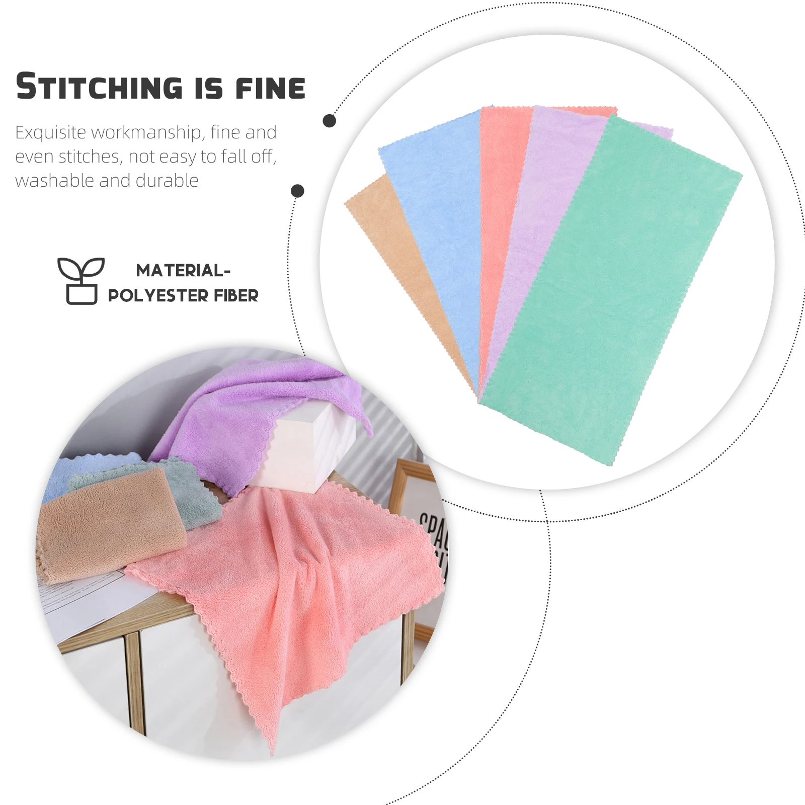 

5pcs Pet Towels Hamster Bath Towel Rabbit Absorbent Drying Towel Cage Mat Dry Bedding For Small Animals Indoor Use