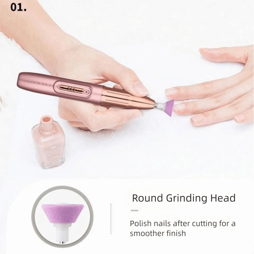 Elektryczna pilarka do paznokci, cicha, mocna, bezprzewodowa suszarka do paznokci, akumulatorowa pilarka do paznokci, usuwanie martwego naskórka.
