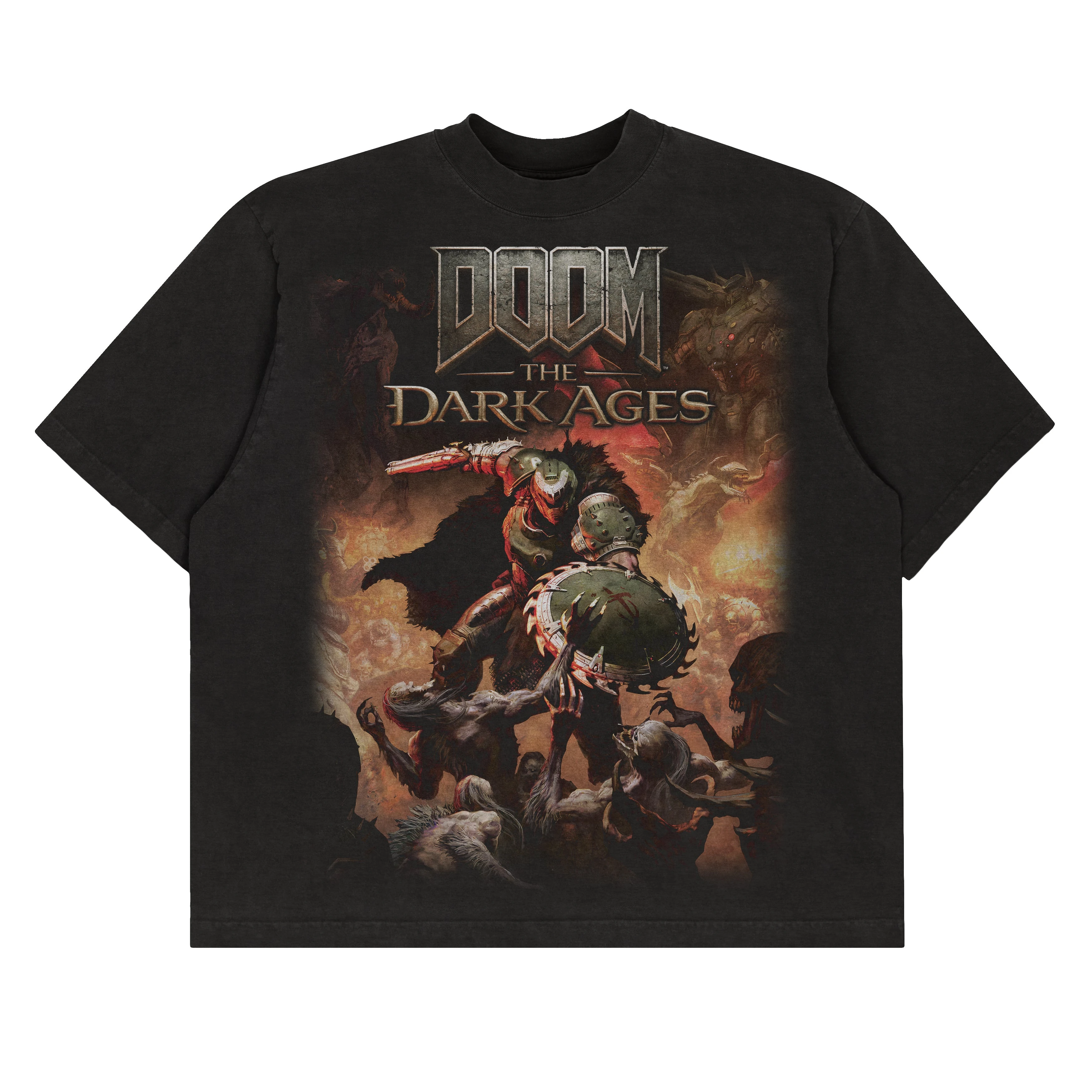 DOOM Retro Video Game Graphic T-shirt Men Women Vintage Casual Cotton Short Sleeve Streetwear Tee
