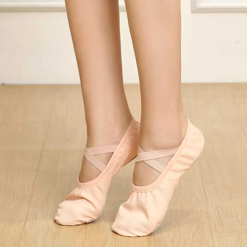 Diplip Ballet Dance Shoes for Women Girls Split Soft Sole Ballet Slippers Fabric Ballet Shoes Flat Professional  Canvas Shoes