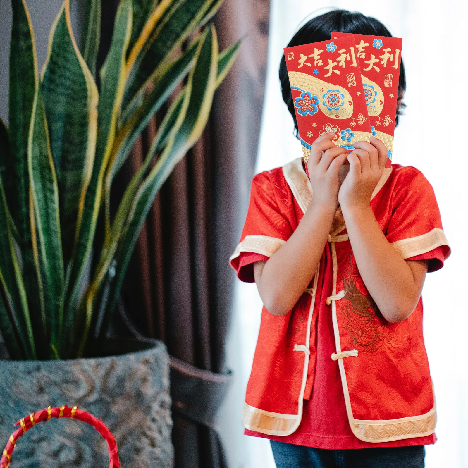 

12 Pcs Red Envelope Chinese New Year Hongbao Money Envelopes for Cash Wedding Lunar Snake Year Packets Storage Decorative