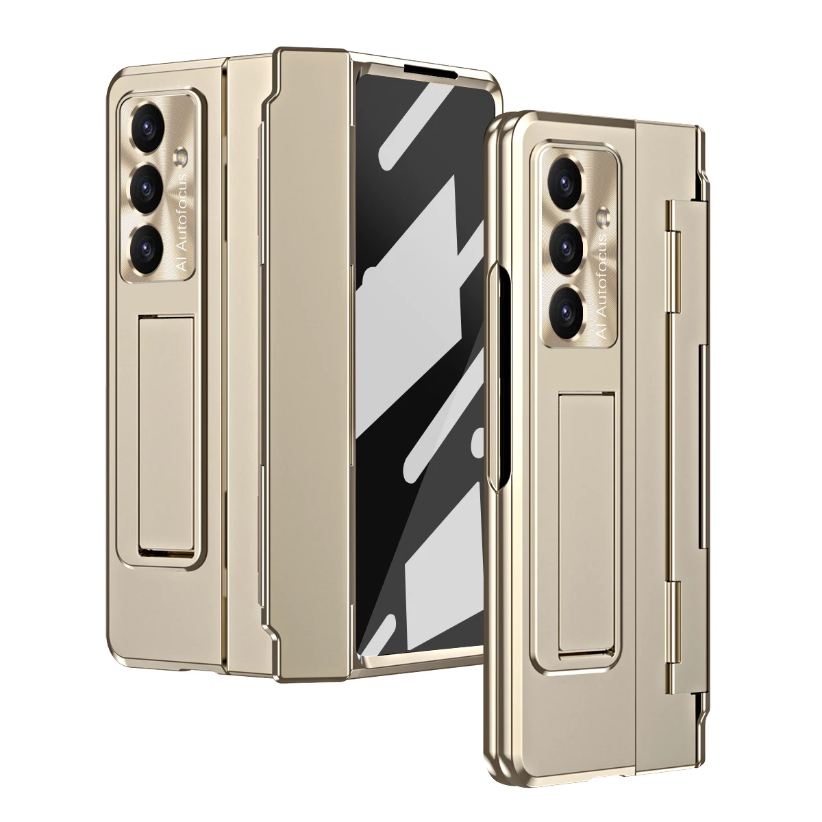 

Electroplating Craft Hinge & Lens Protection Tempered Glass Shockproof Anti-Fingerprint Case for Samsung Z Fold 7 6 5 4 3