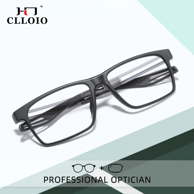 CLLOIO Ultralight Anti-Falling Sports Myopia Glasses For Tennis Basketball Cycling Men Progressive Prescription Reading Glasses