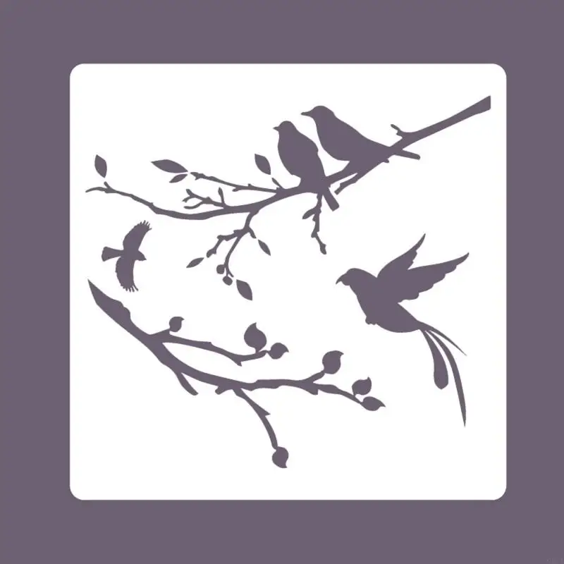 G8TA 8X Retro Flower Birds Paints قالب مرن مرنة لصنع بطاقات الهدايا