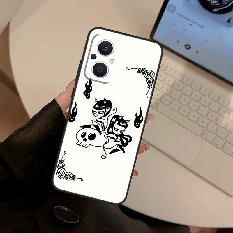 Nightmare Sassy Girl Monster Witch Case For OPPO Reno 8T 8 Pro 7 5 4 6 Lite 2Z 4Z 5Z OPPO Find X5 X6 Pro X2 Lite X3 Neo Cover