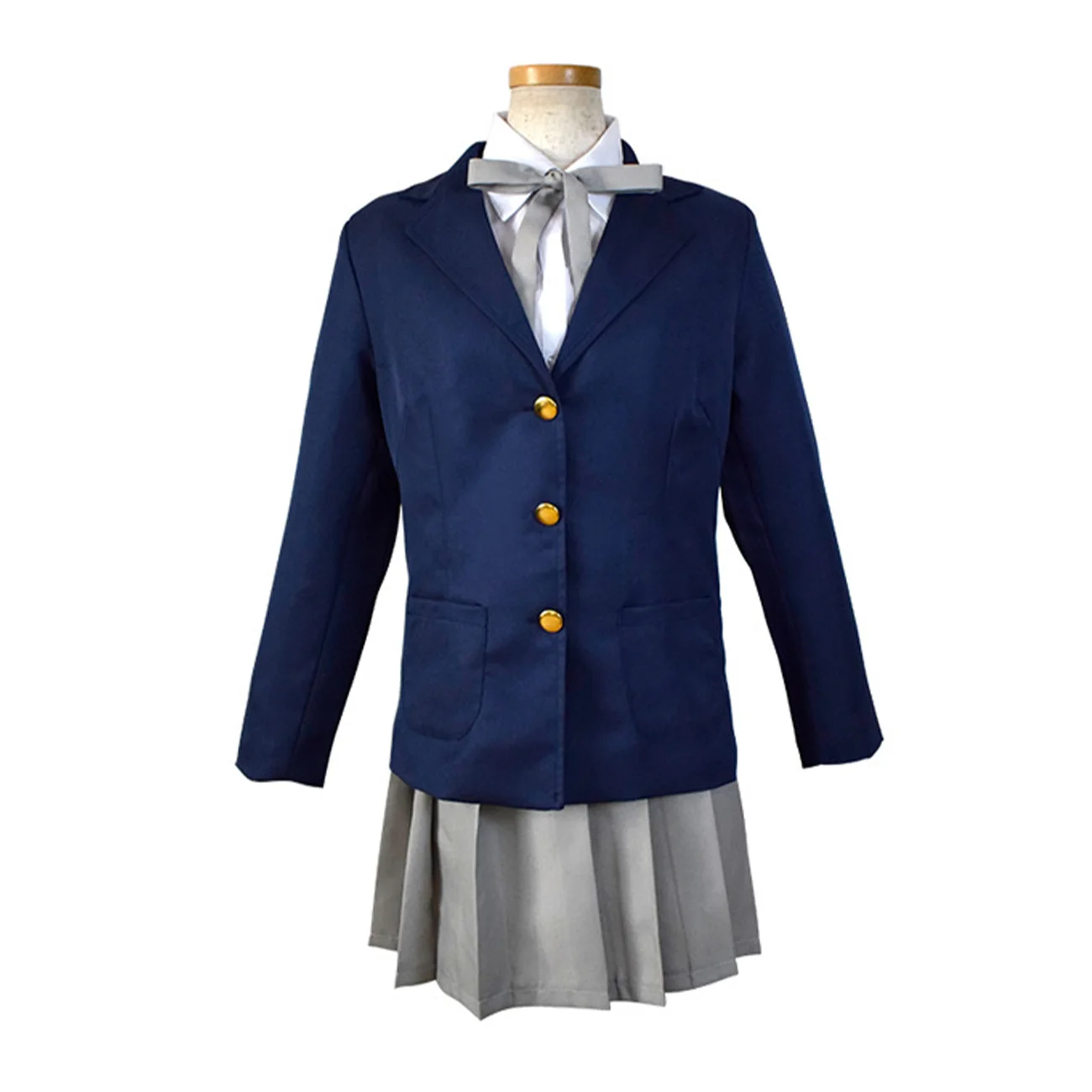 

Hemixush Anime K-ON Cosplay Akiyama Mio Costume Party Suit Full Set Female JK Uniform