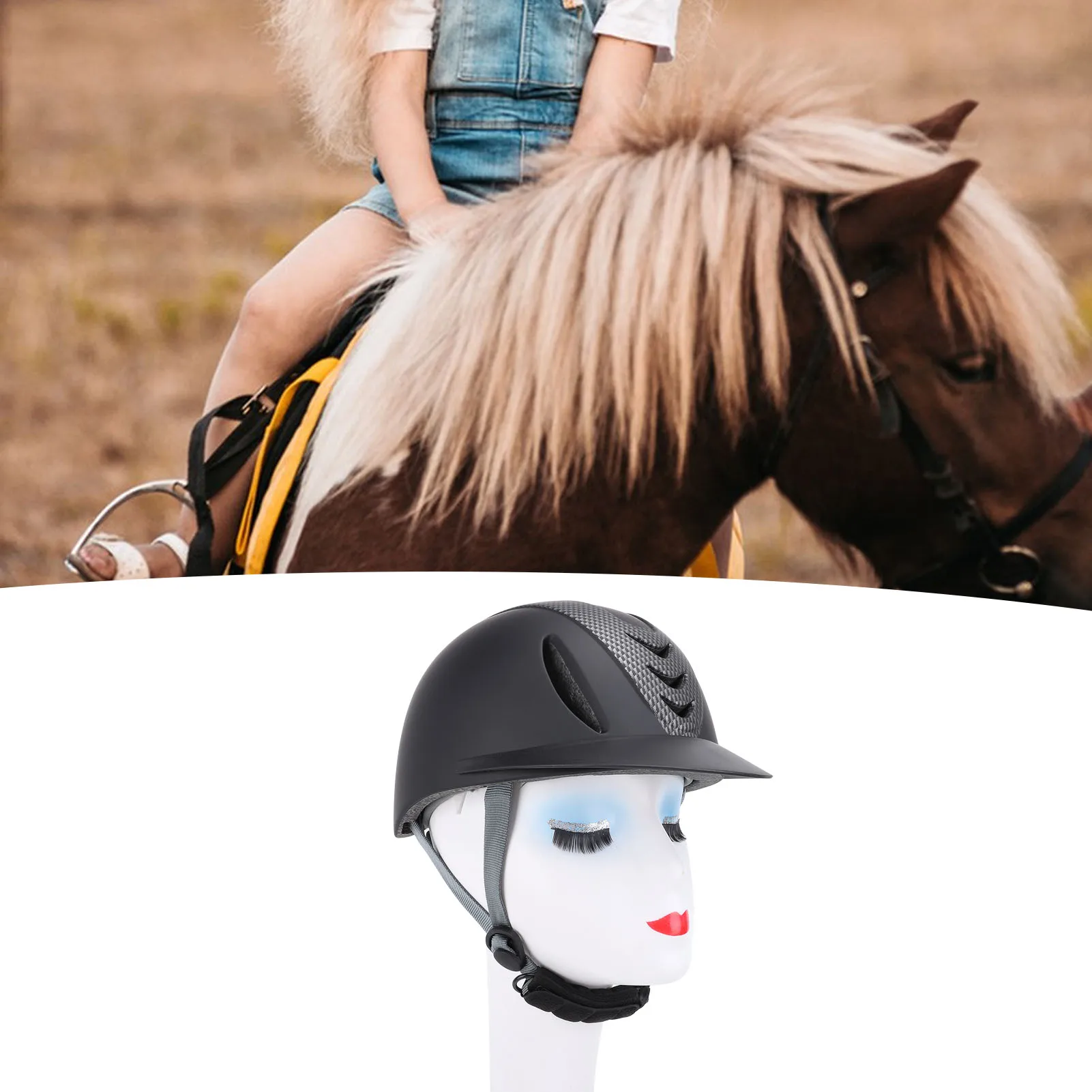 어린이 승마 헬멧 어린이 승마 헬멧 조정 가능한 경량 탈착식 라이너 어린이를위한 충격 흡수