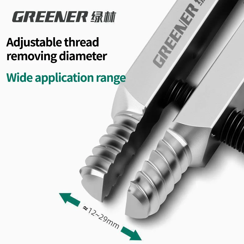 GREENERY Broken Wire Extractor Tap Screw Remover Bolt Extractor for Angle Valve Repair Faucet Remover Plumbing Tool 4/6 Points