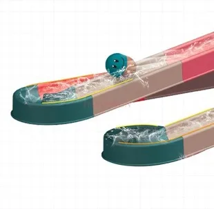 Children's assembly slide block water ball toy versatile track block table