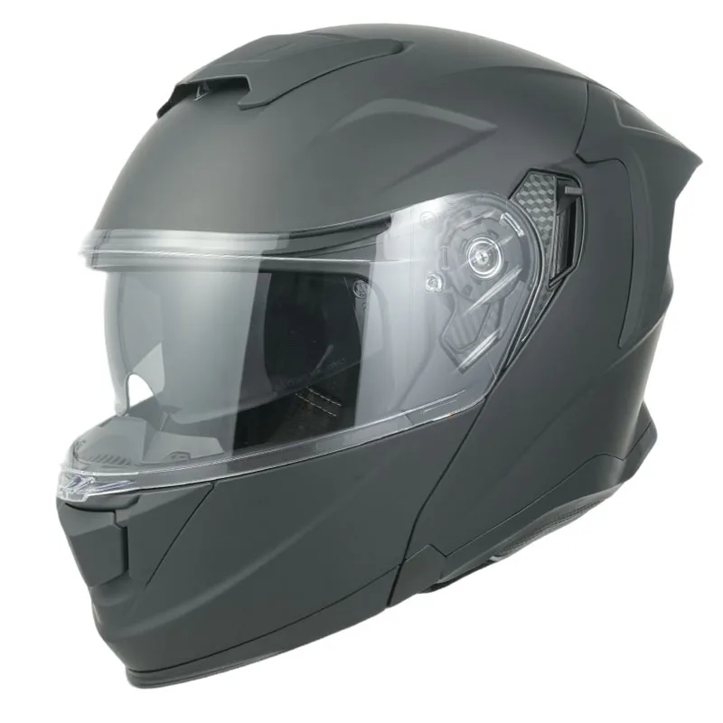 Nowy modułowy kask motocyklowy Toop dla mężczyzn i kobiet, kask integralny na cztery pory roku z podwójnymi szybami, kask wyścigowy motocyklowy.
