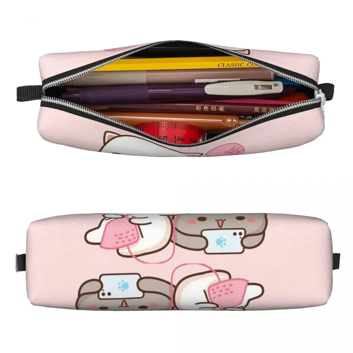 Cute Mochi Peach Cat Goma Pencil Cases Pen Bag for Student Big Capacity Students School Cosmetic Pencilcases