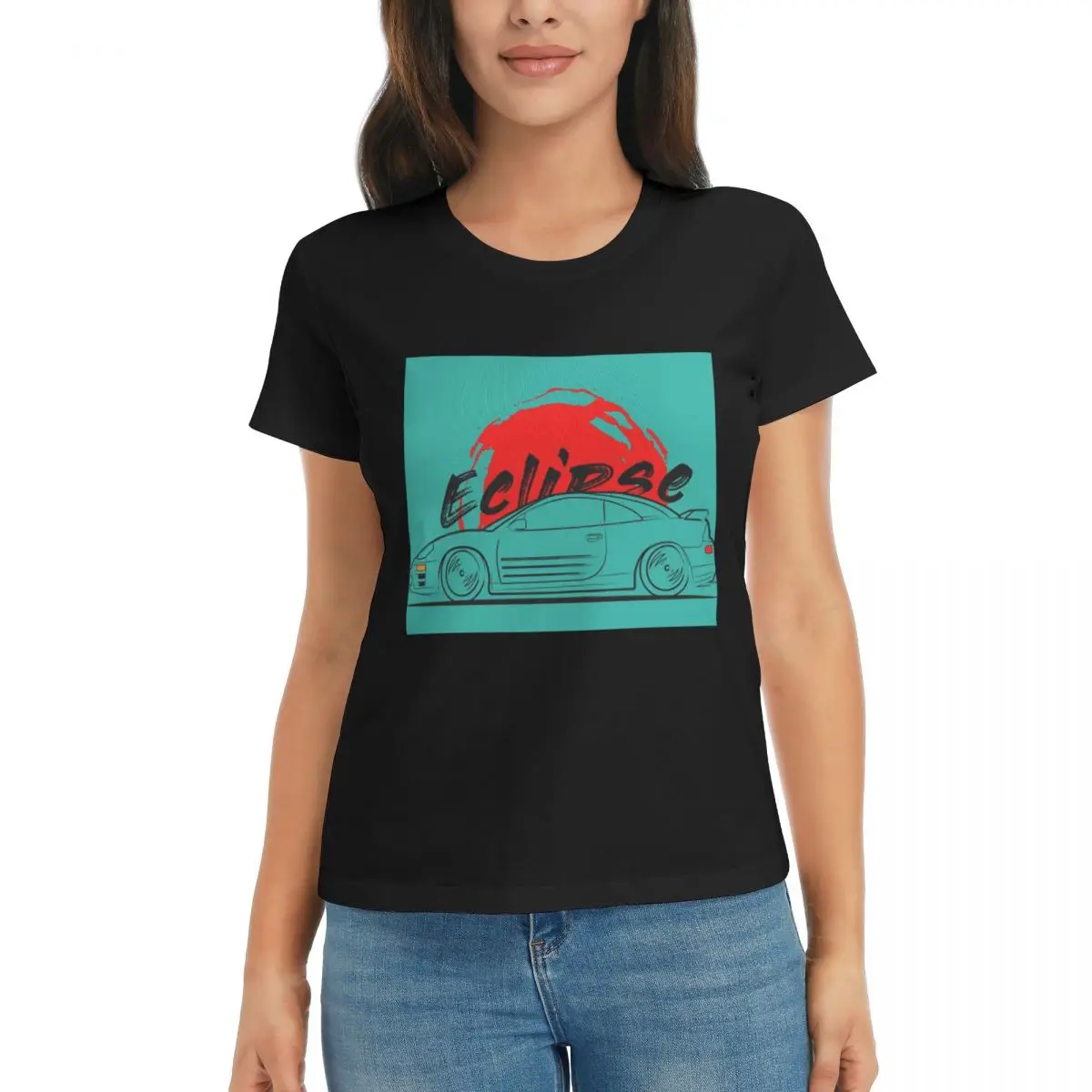 Camiseta de mujer Eclipse 3 3G ECLIPSE, camisetas de manga corta de verano, camisetas de algodón con cuello redondo, ropa, Tops, ropa de calle