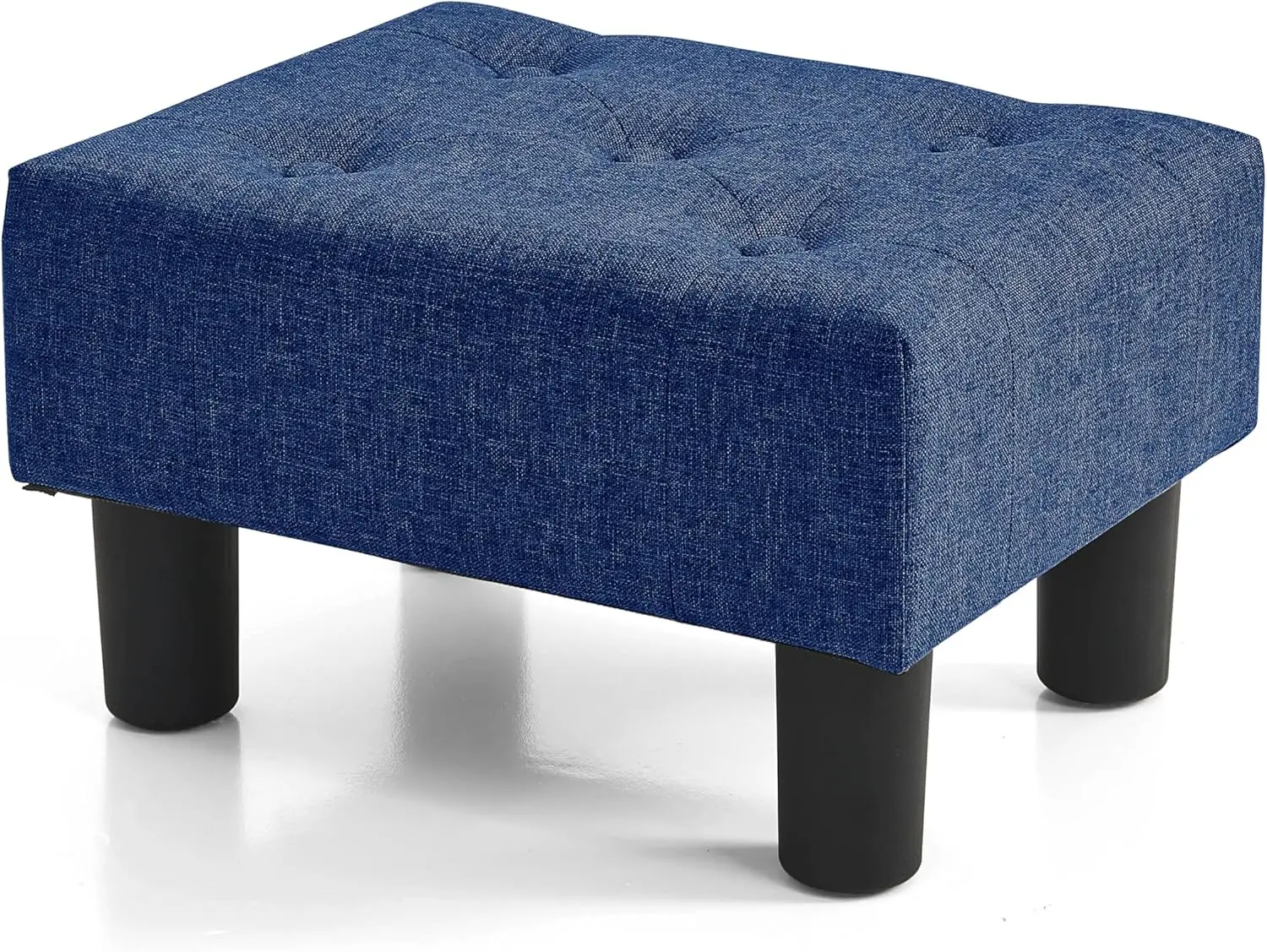 

Small Foot Stool, Linen Foot Stools With Legs, Stable Small Footstool For Living Room, Blue