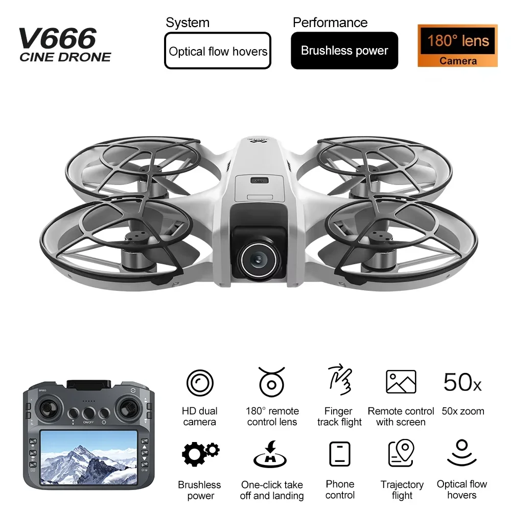 NEW V666 Mini Rc Drone 8K HD 6-Axis Headless Mode Helicopter 360° Flip Remote Control Quadcopter Toy  Fors Kid Mini UAV Toy Gift
