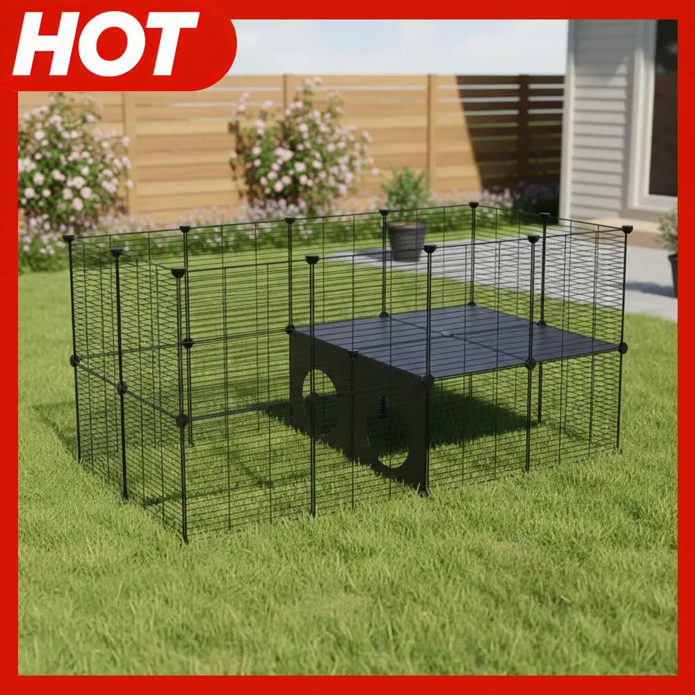 

Guinea Pig Cages 57.09x29.53x29.53in Pet Playpen Portable Metal Fence for Guinea Pigs/Bunny/Hedgehogs/Chickens
