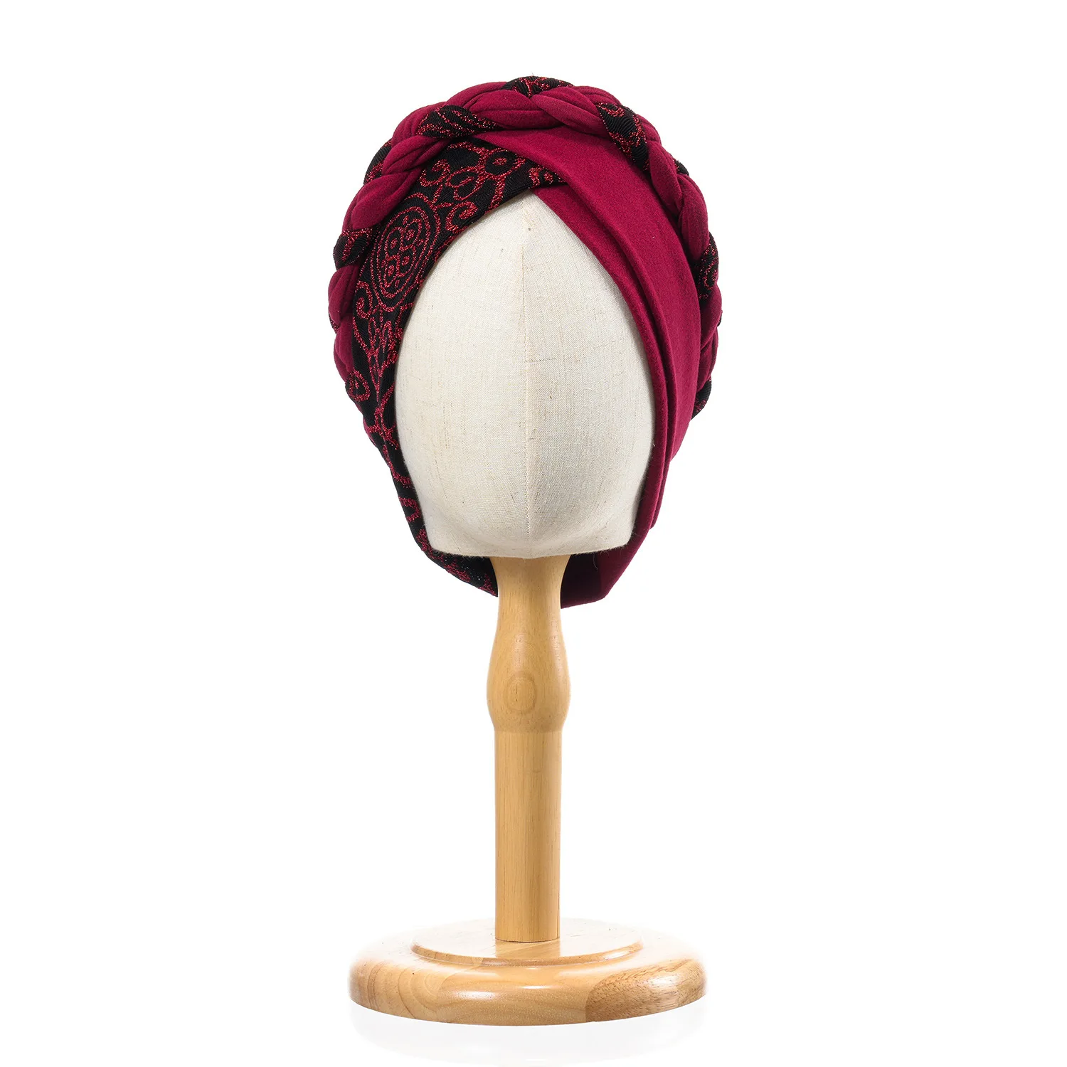 Kopf Schal für Muslimische Frauen Turban Kappe Damen Islamischen Druck Motorhaube Hut Geflecht Stirnband Turbante Mujer Beanies Hüte – Detail 10