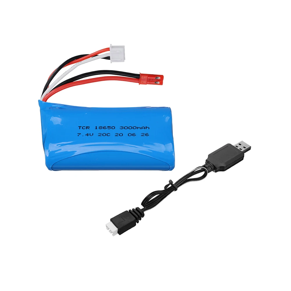 2 S 7,4 V batería RC juguetes helicóptero camión barco piezas 3000mah 7,4 V baterías para SYMA F1 BR6802 UD1601 UD1602 SG1603 SG1604 RC Car