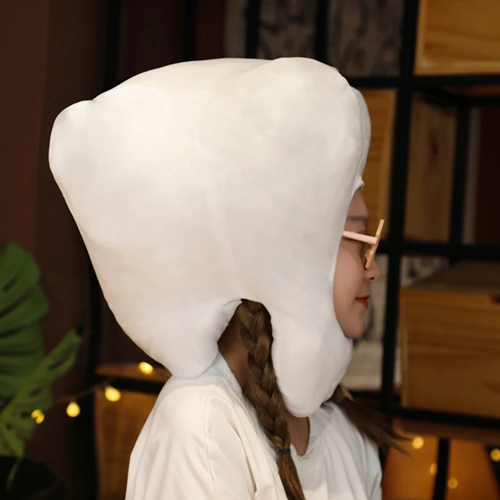 

Novelty Tooth Hat 3D Teeth Headgear Party Halloween White Child Headdress Costume Props Stylish