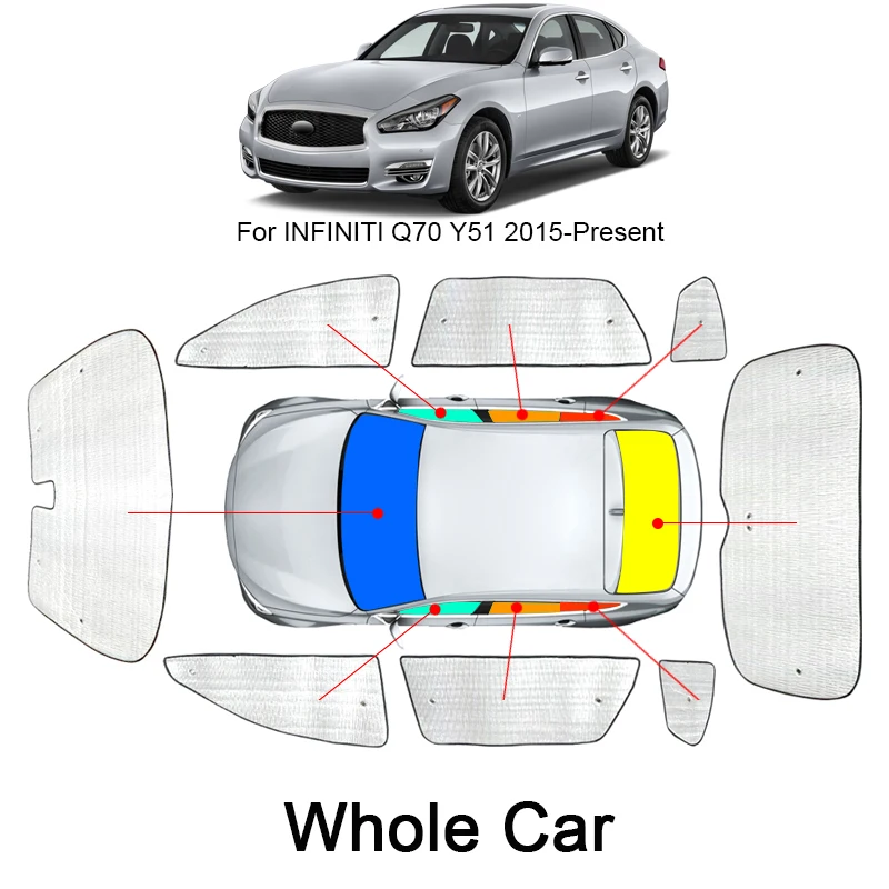 

Car Sunshades UV Protection Cover Side Window Curtain Sun Shade Visor Windshield Auto Accessories For Infiniti Q50 Q70 2014-2025