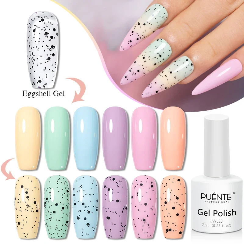 Esmalte em gel Easter Eggshell, Soak Off UV Nail Art, verniz semi-permanente com qualquer base de cor, manicure, 7,5 ml