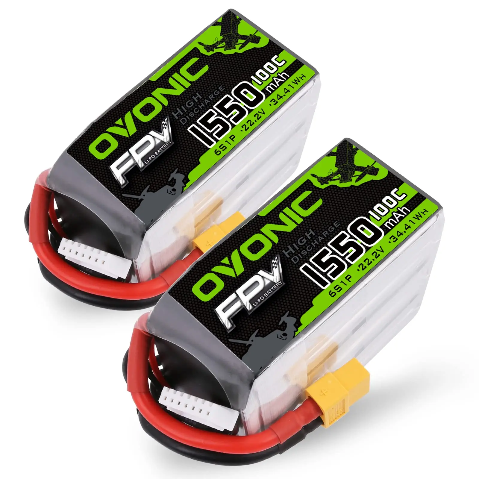OVONIC RC يبو بطارية 6S 22.2 فولت 1550 مللي أمبير 100C XT60 التوصيل يبو خلايا البطارية ل FPV RC طائرة سيارة Evader BX كوادكوبتر هليكوبتر