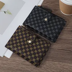 New Leather Women's Wallet Women's Short, Multi functional Zero Wallet Driver's License Leather Clip Card Bag
