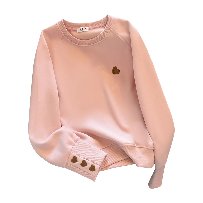 الأمريكية Sle طويلة Sve جولة Ne المطرزة البلوز المرأة الخريف جديد بسيط مباراة السيدات مكافحة الشيخوخة الأعلى