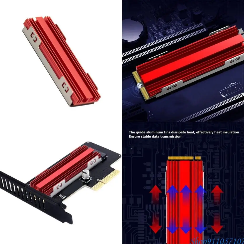 

203B NVME Heatsink Aluminum M.2 SSD Cooling Heatsink M.2 NVME 2280 Hard Disk Heat Dissipation Radiator for NVME M.2 2280 SSD