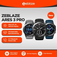 New Zeblaze Ares 3 Pro Ultra HD AMOLED Display Voice Calling Smart Watch 100+ Sports Modes 24H Health Monitor Smartwatch for Men