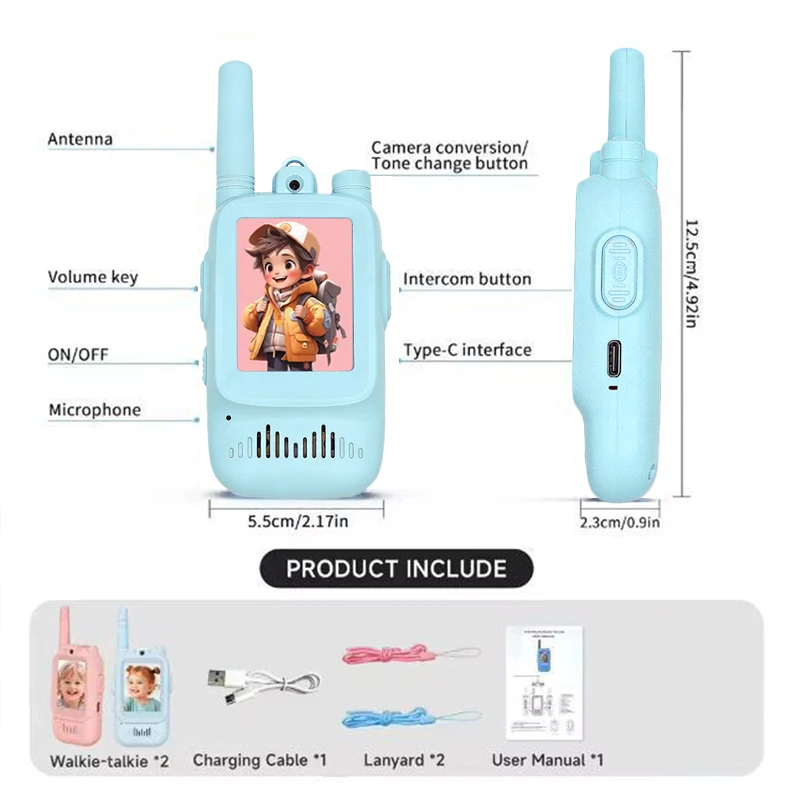 2pcs kids Video Walkie Talkie  - Outdoor Adventure Videos 评论和价格