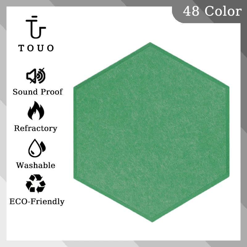 

TOUO 12 Pcs Hexagon Soundproofing Rooms Studio High Density Acoustics Soundproof Home Studio Soundproofing Panels