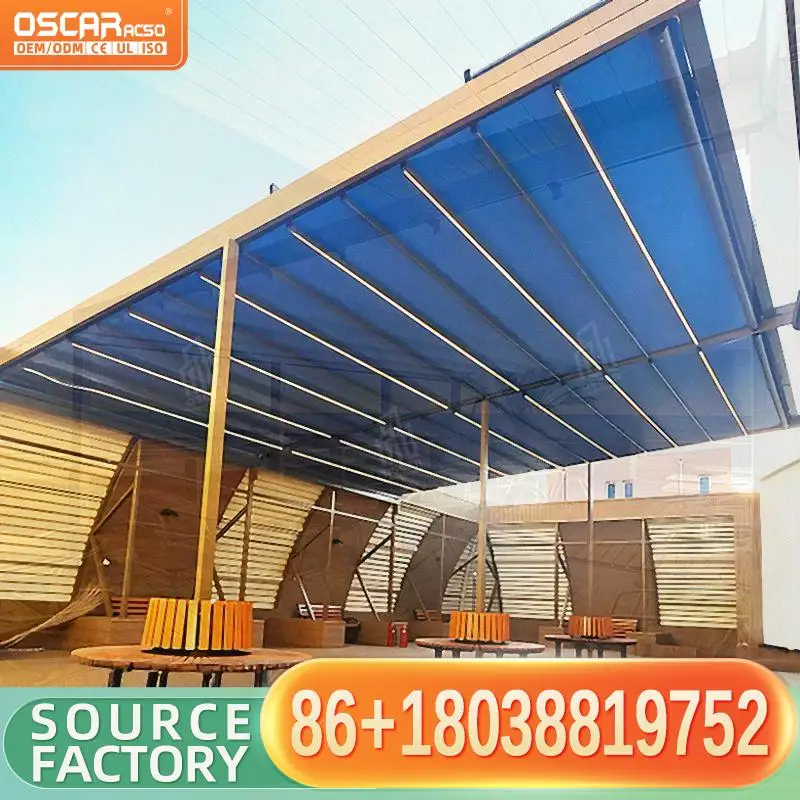 

Customizable Retractable Outdoor Gazebo Cover Arch in Aluminum Alloy and PVC for Garden Patio Backyard Custom Size Natural Desig